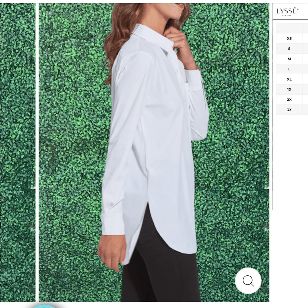 NWT Lysse SCHIFFER BUTTON UP BLOUSE size L - Picture 3 of 9